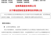 抽签算命明日停牌！又一A股，筹划控制权变更